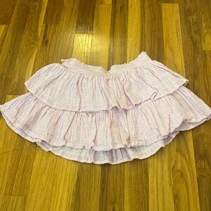 Design History Girls Pink Ruffle Tiered Skirt Size M